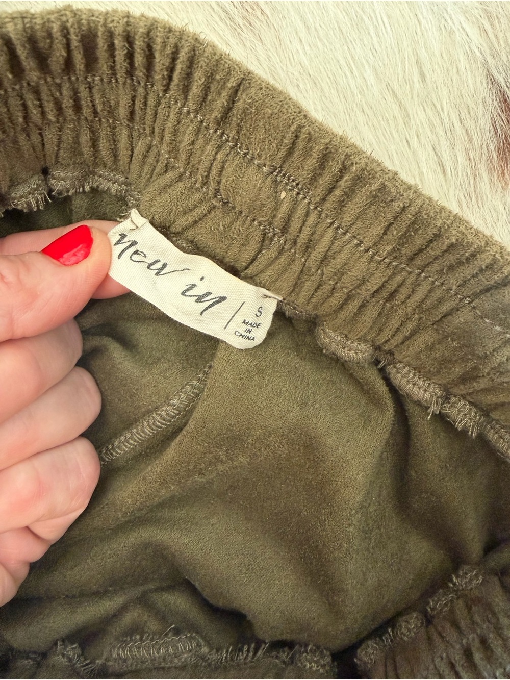 New In suede joggers - Picture 4 of 5